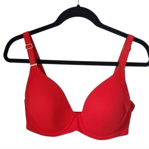 Soma Embraceable Full Coverage Geo Lace Vibrant Red Lace Bra Size 36DDD NWOT